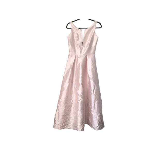 Sorella Vita Dress Size 14 Light Pink Satin Sleeveless Bridesmaid Formal Prom - Picture 1 of 12